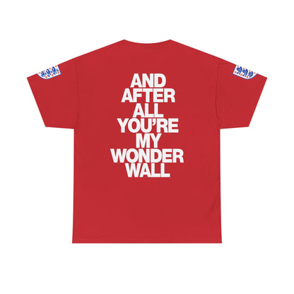 England Football Tee — "And After All You're My Wonderwall" Lyrics Tee