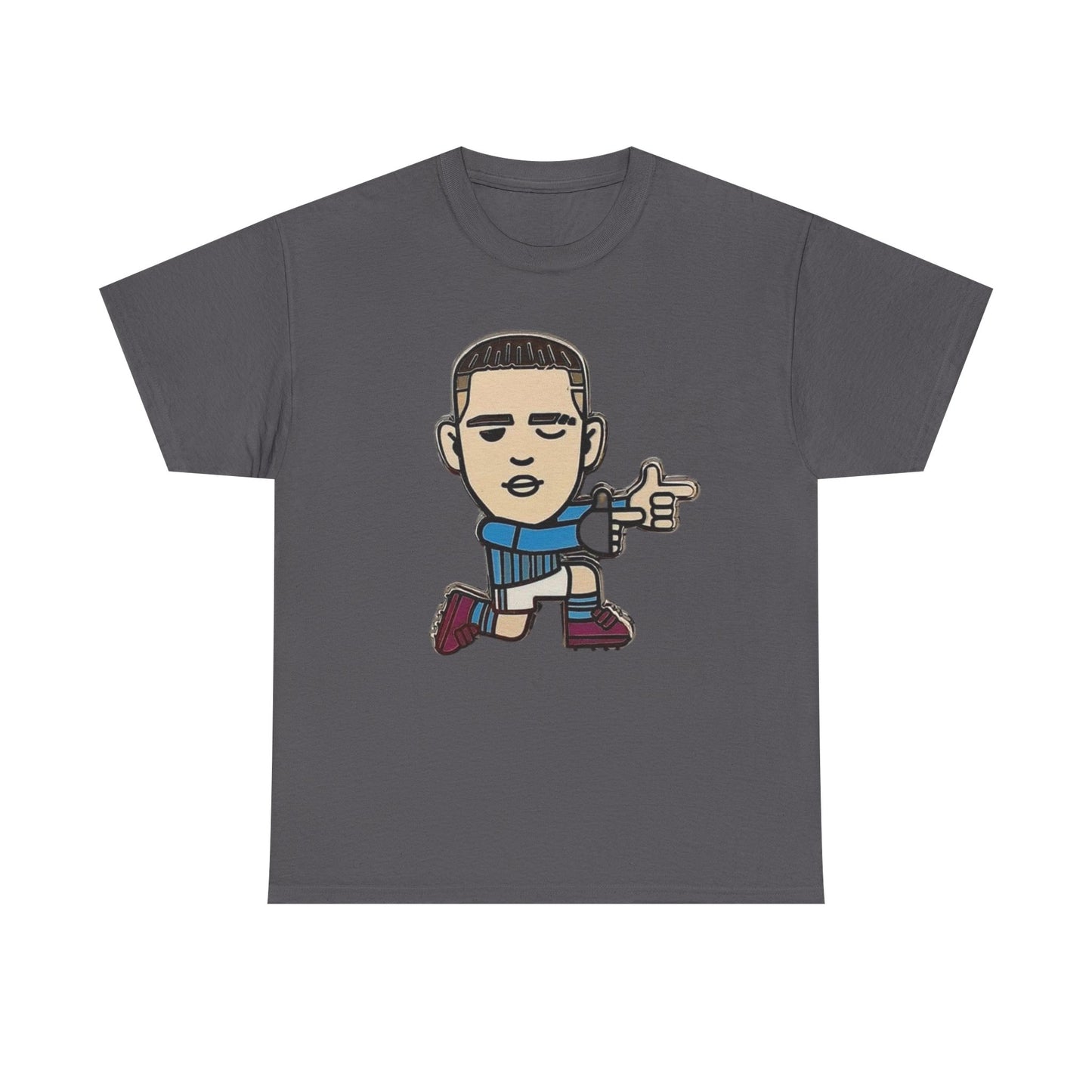 Phil Foden Cartoon Dance Pose Tee - Funky Character Graphic T-Shirt