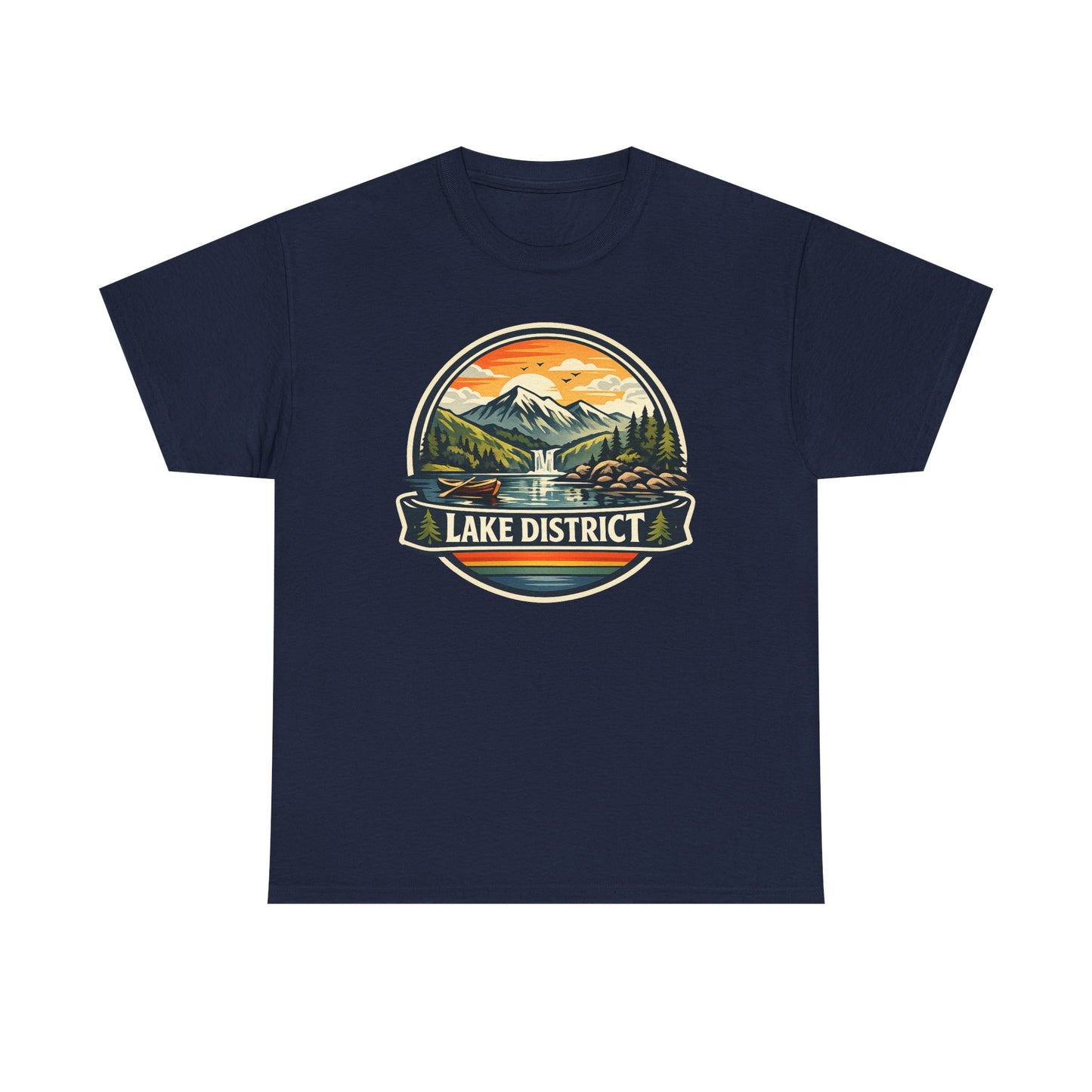 Lake District Graphic Tee — Scenic Mountain & Lake Camping Shirt