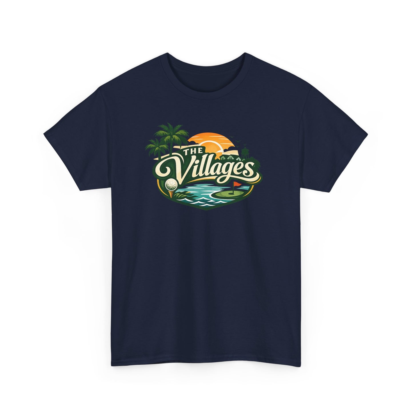 The Villages of Florida Sunset Logo Tee - Florida Palm Beach Retro T-Shirt