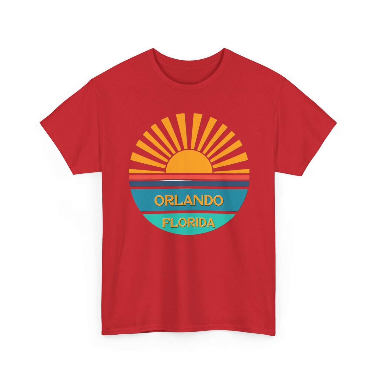 Orlando Florida Sunset T-Shirt – Retro Sunburst Vacation Tee