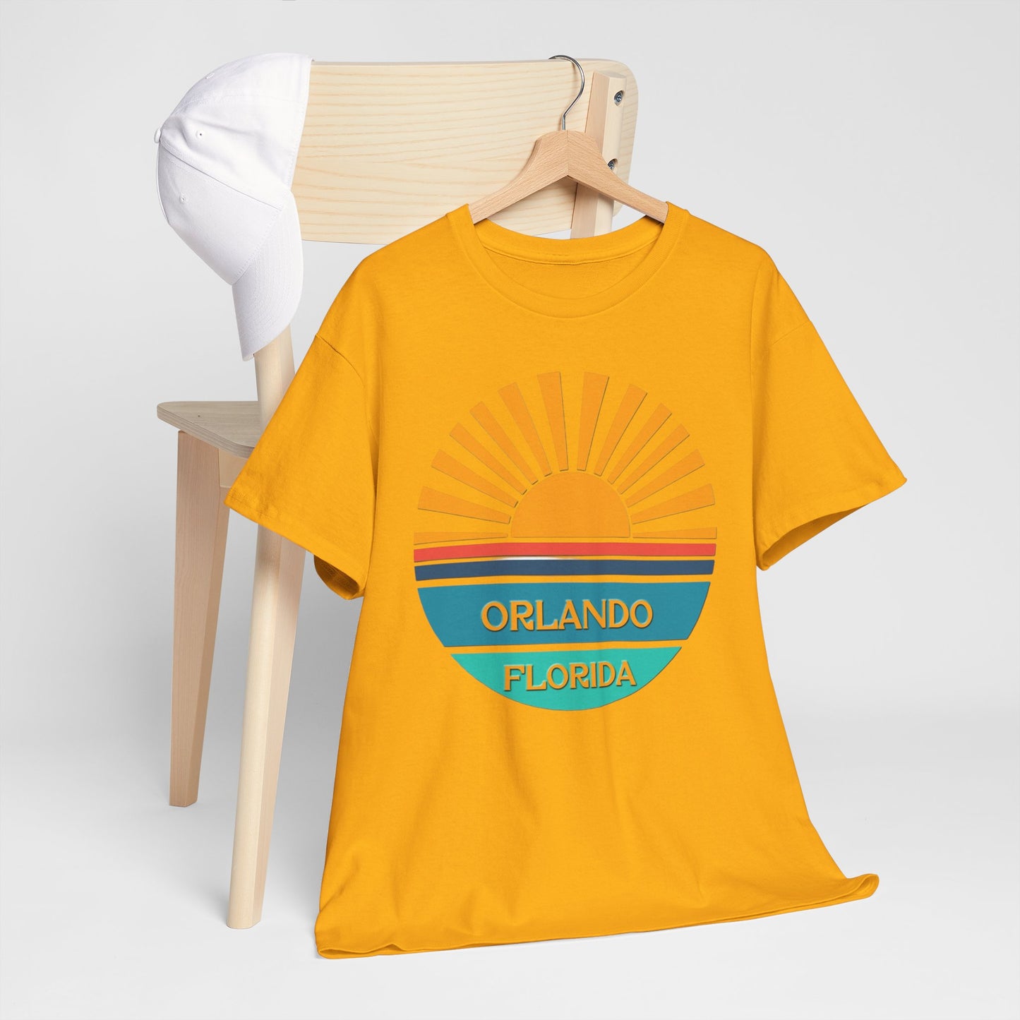 Orlando Florida Sunset T-Shirt – Retro Sunburst Vacation Tee
