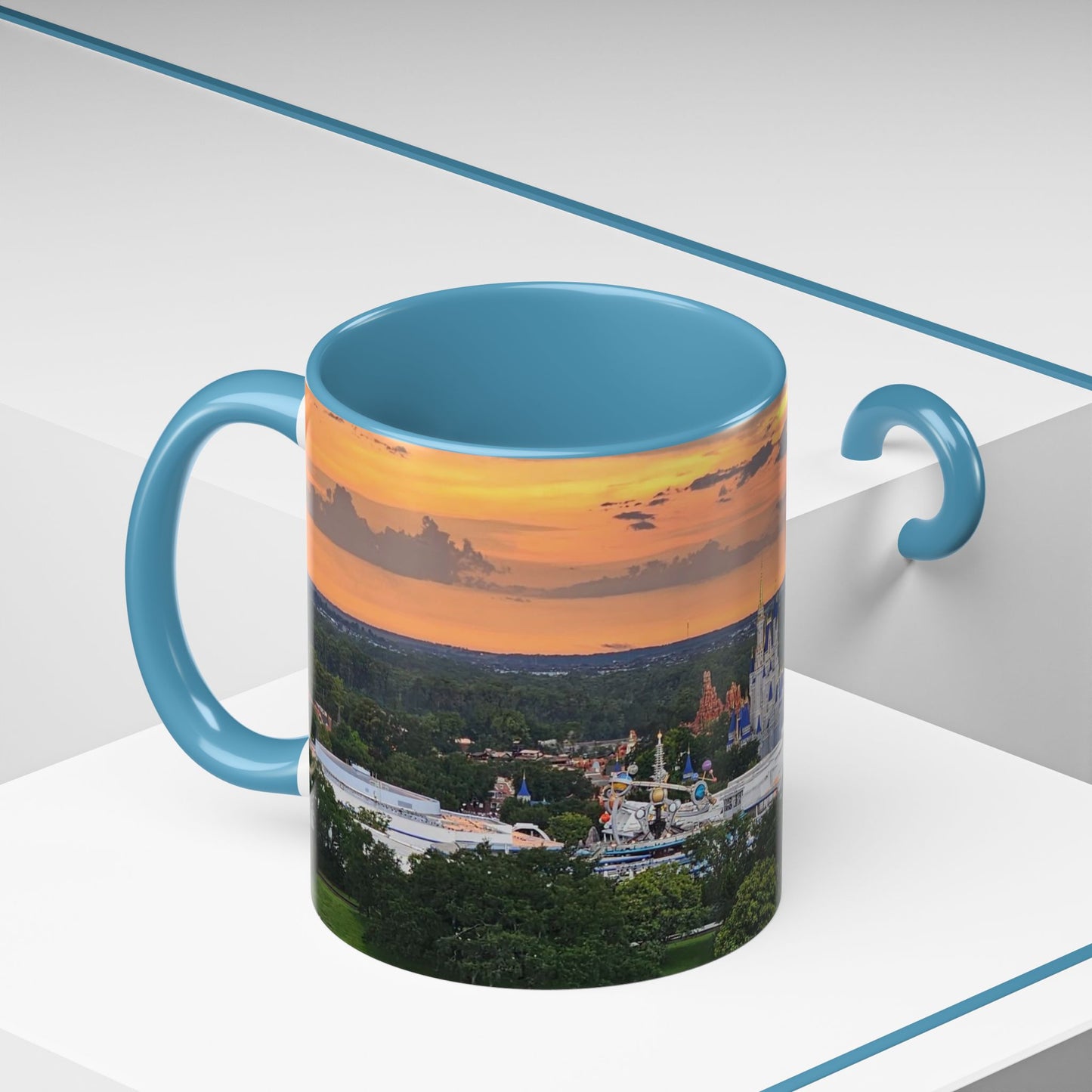 Disney Magic Kingdom Castle Sunset Coffee Mug (Accent, 11/15oz)
