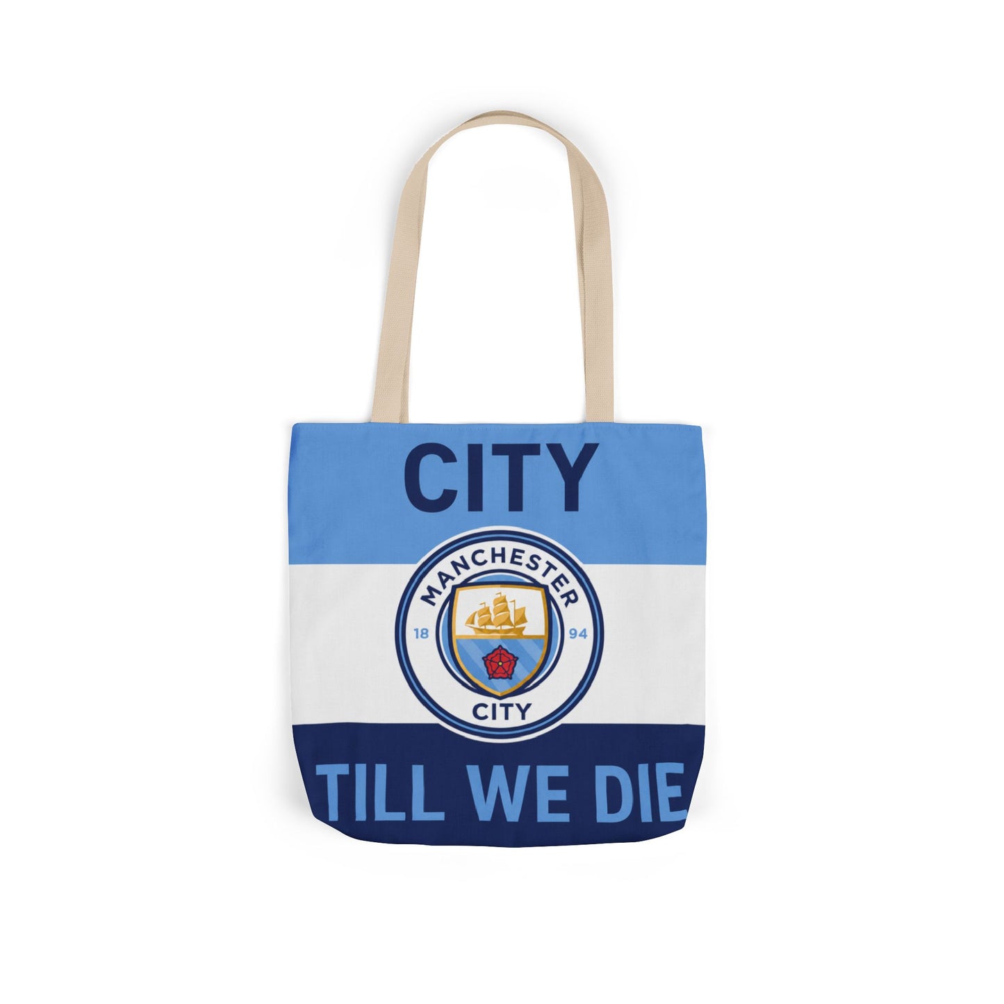 City Till We Die Unofficial Canvas Tote Bag — Manchester Football Fan Bag