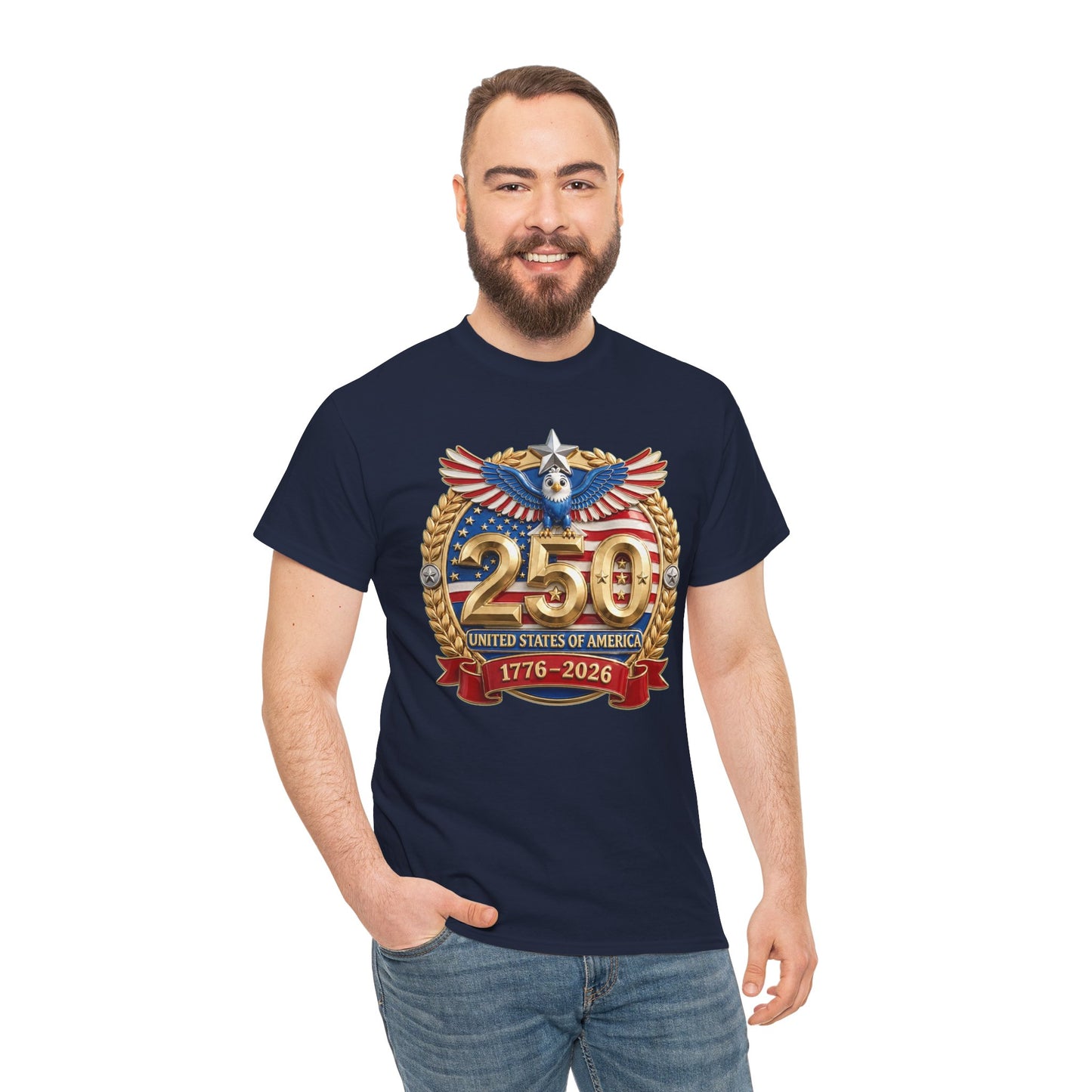 250th USA Anniversary T-Shirt – 1776–2026 Patriotic Eagle Emblem Tee