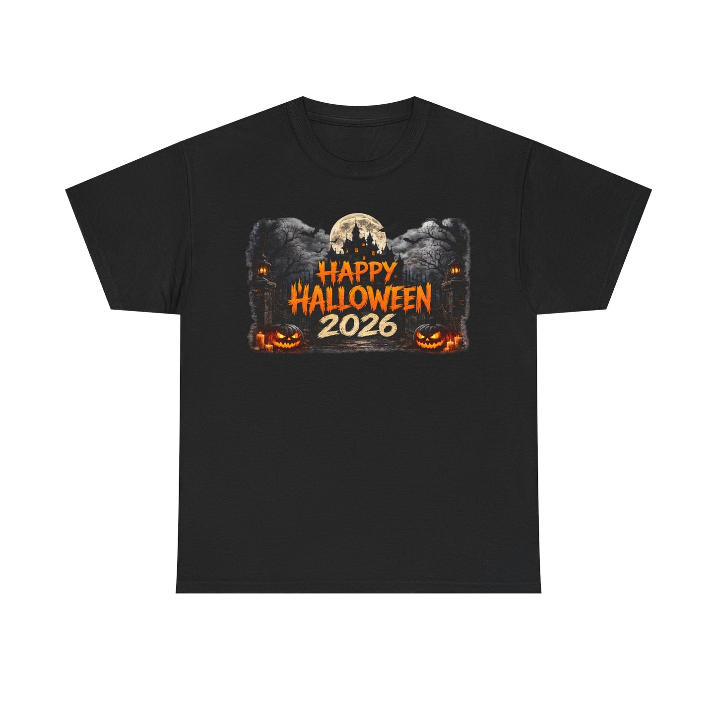 Halloween 2026 Tee — Horror Movie Villains Pumpkin Graphic T-Shirt