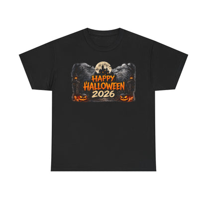 Halloween 2026 Tee — Horror Movie Villains Pumpkin Graphic T-Shirt