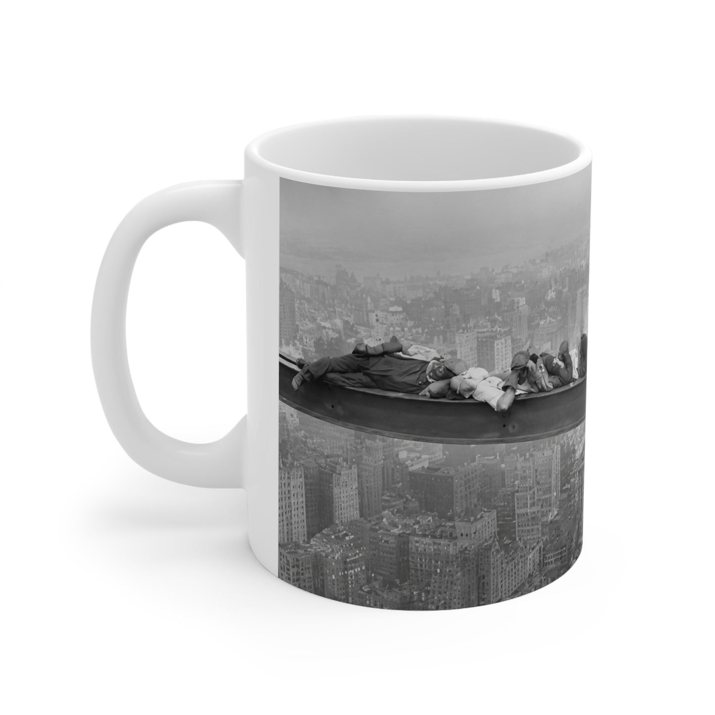 Vintage 'Lunch Atop a Skyscraper' Photo Coffee Mug — Retro NYC Skyline Ceramic Cup (11oz, 15oz)