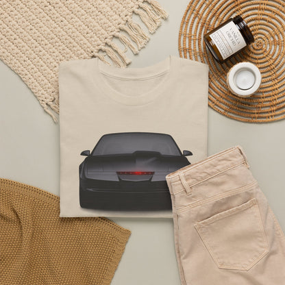 KITT-Inspired Retro Sports Car Tee — Front View Knight Rider Car Graphic Shirt