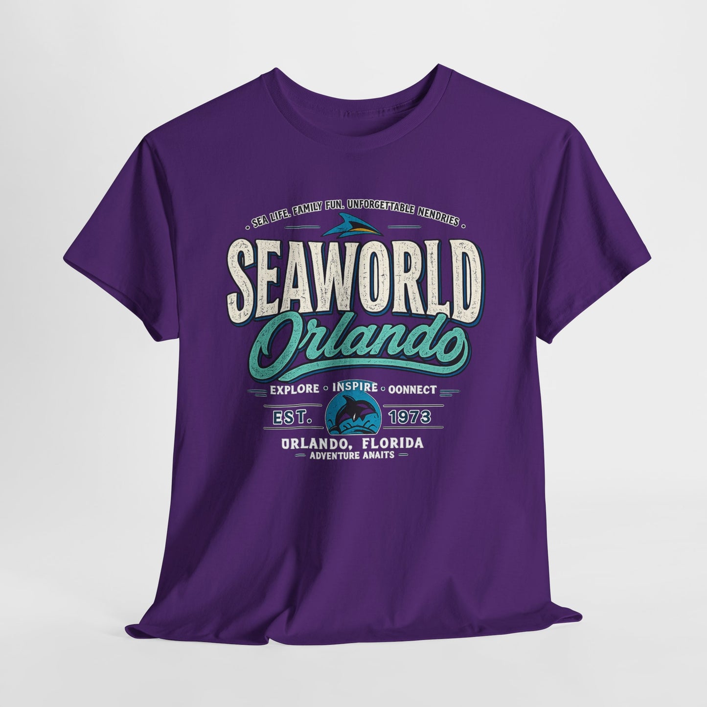 SeaWorld Orlando Graphic Tee — Retro Explore Inspire Connect Vacation Shirt