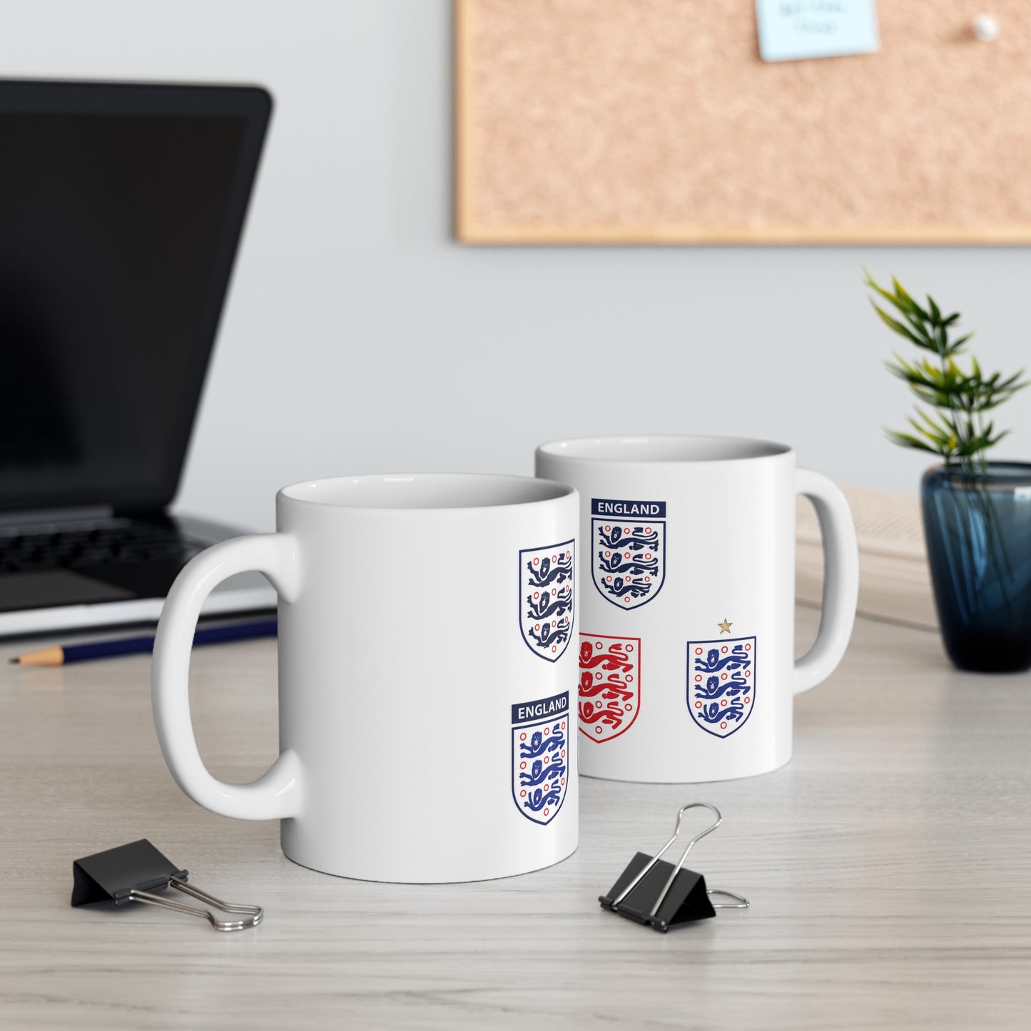 England Football Crest Mug — Ceramic Coffee Cup 11oz/15oz