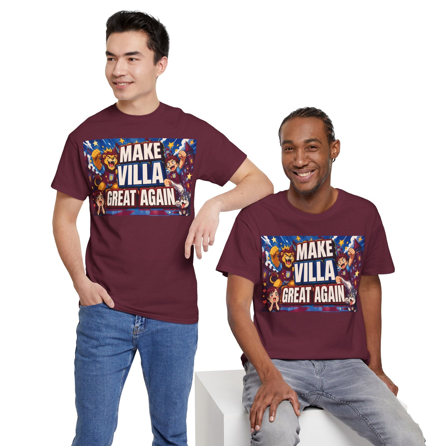 Aston VIlla Make Villa Great Again T-Shirt — Funny Political Parody Tee