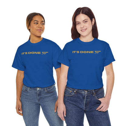 It's Done Arsenal Champions T-Shirt – Minimalist Gold Script Tee