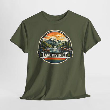 Lake District Graphic Tee — Scenic Mountain & Lake Camping Shirt