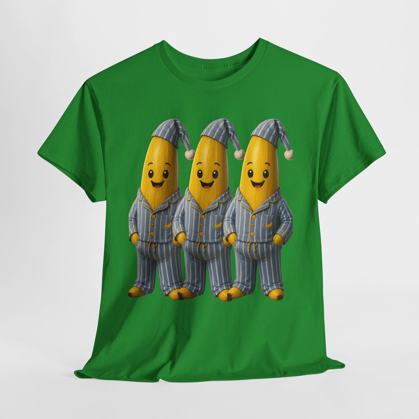 Bananas in Pyjamas – Three Smiling Bananas in Striped Pajamas Graphic T-Shirt