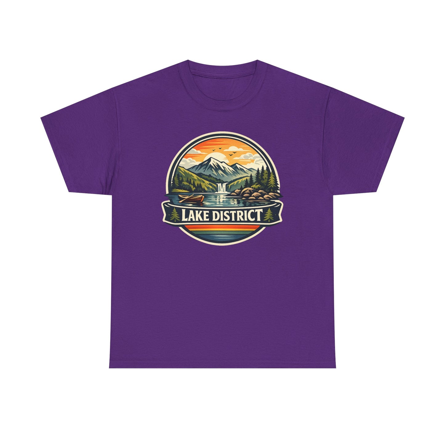 Lake District Graphic Tee — Scenic Mountain & Lake Camping Shirt