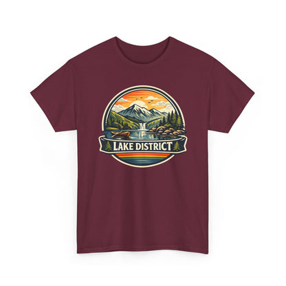 Lake District Graphic Tee — Scenic Mountain & Lake Camping Shirt