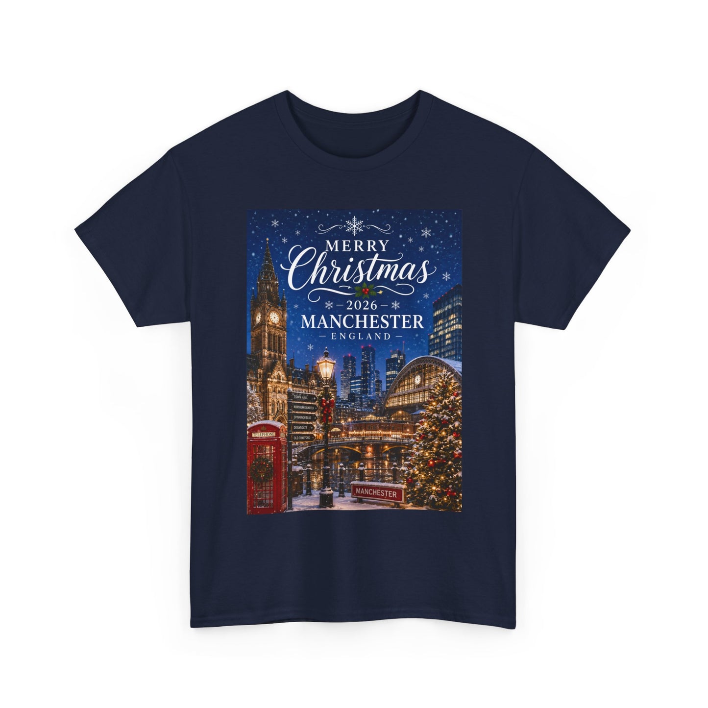 Manchester Christmas Tee — Merry Christmas 2026 Holiday T‑Shirt