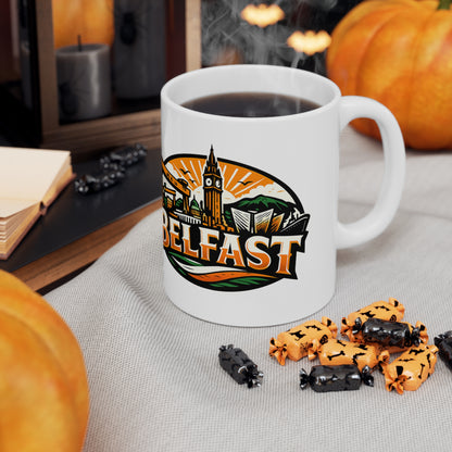 Belfast Skyline Ceramic Coffee Mug — 11oz & 15oz Irish City Souvenir