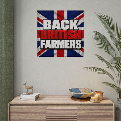Back British Farmers Union Jack Support Poster