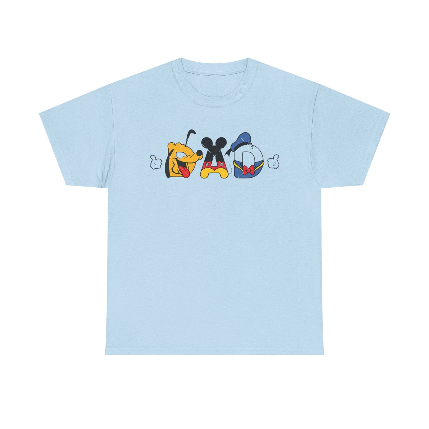 Disney Dad Character Graphic Tee — Playful Colorful Character Icons T-Shirt