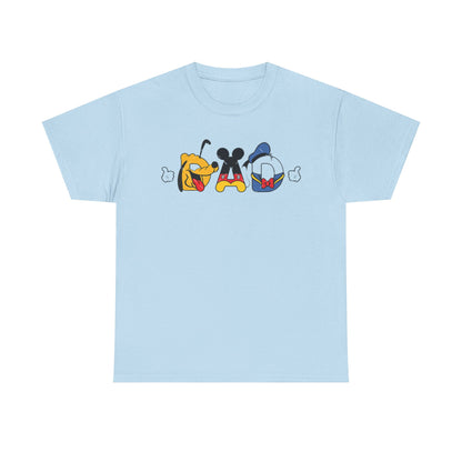 Disney Dad Character Graphic Tee — Playful Colorful Character Icons T-Shirt