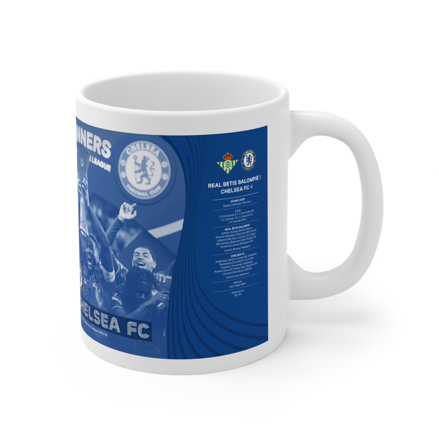 Chelsea 2025 UEFA Conference League Winners Ceramic Coffee Mug — Winners 11oz/15oz