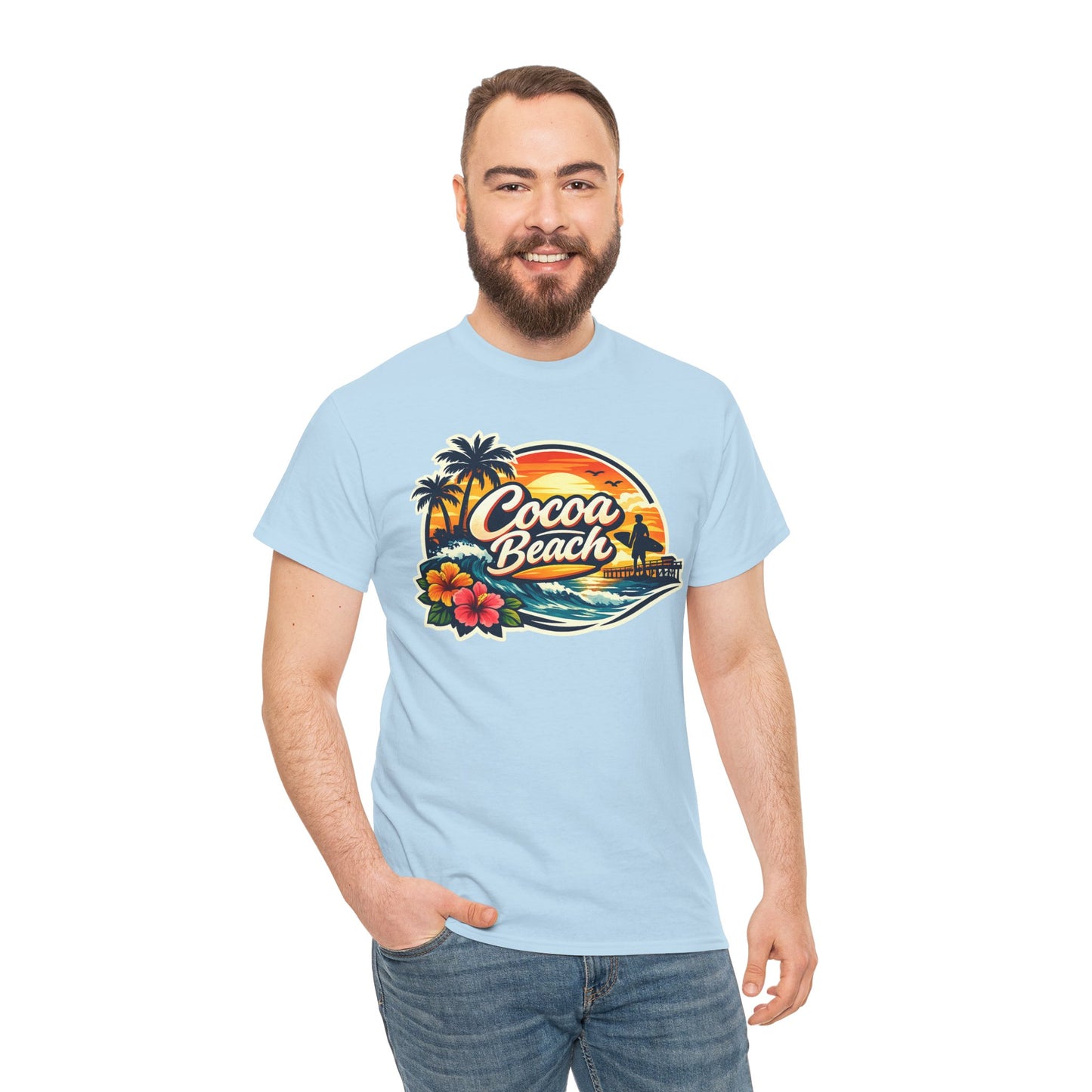 Cocoa Beach Vintage Sunset T-Shirt