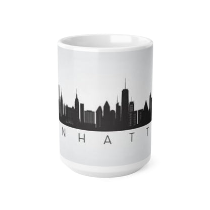 Manhattan Skyline Ceramic Coffee Mug — 11oz & 15oz