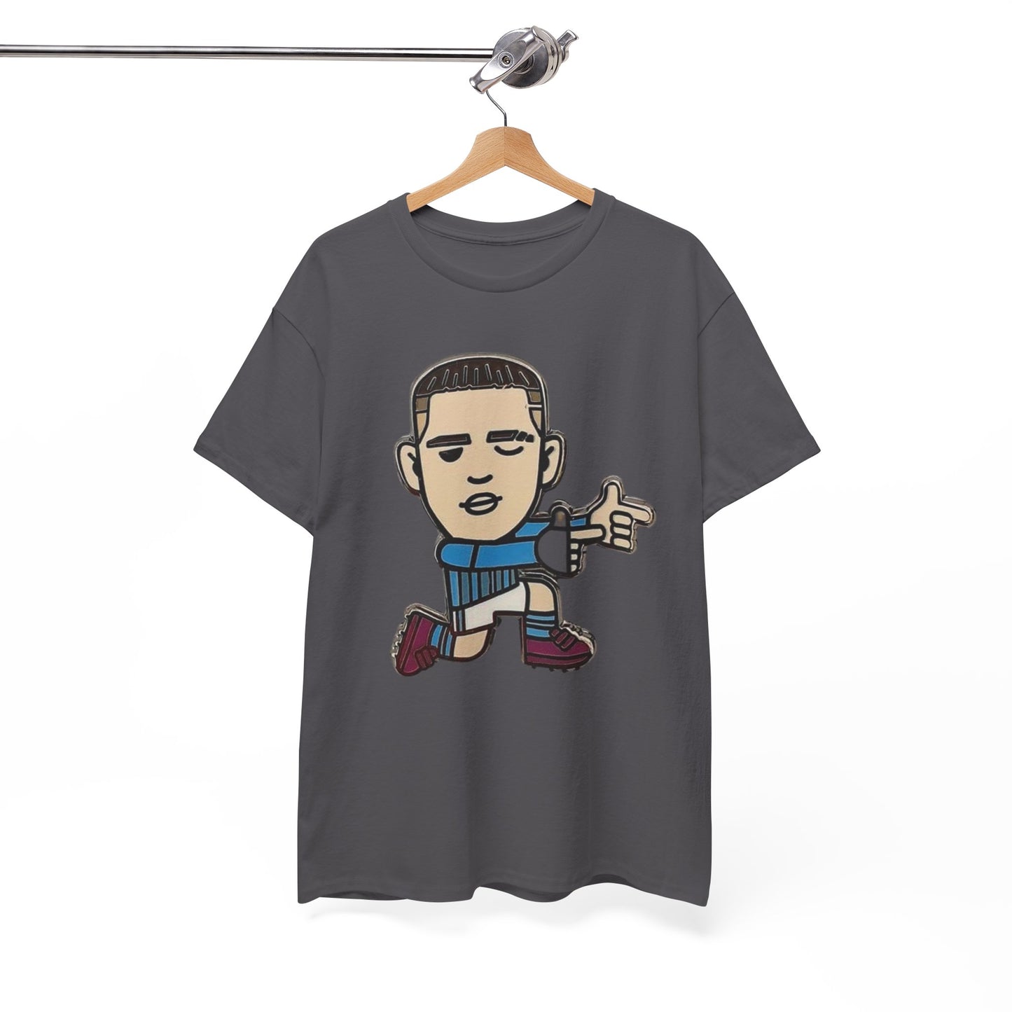Phil Foden Cartoon Dance Pose Tee - Funky Character Graphic T-Shirt