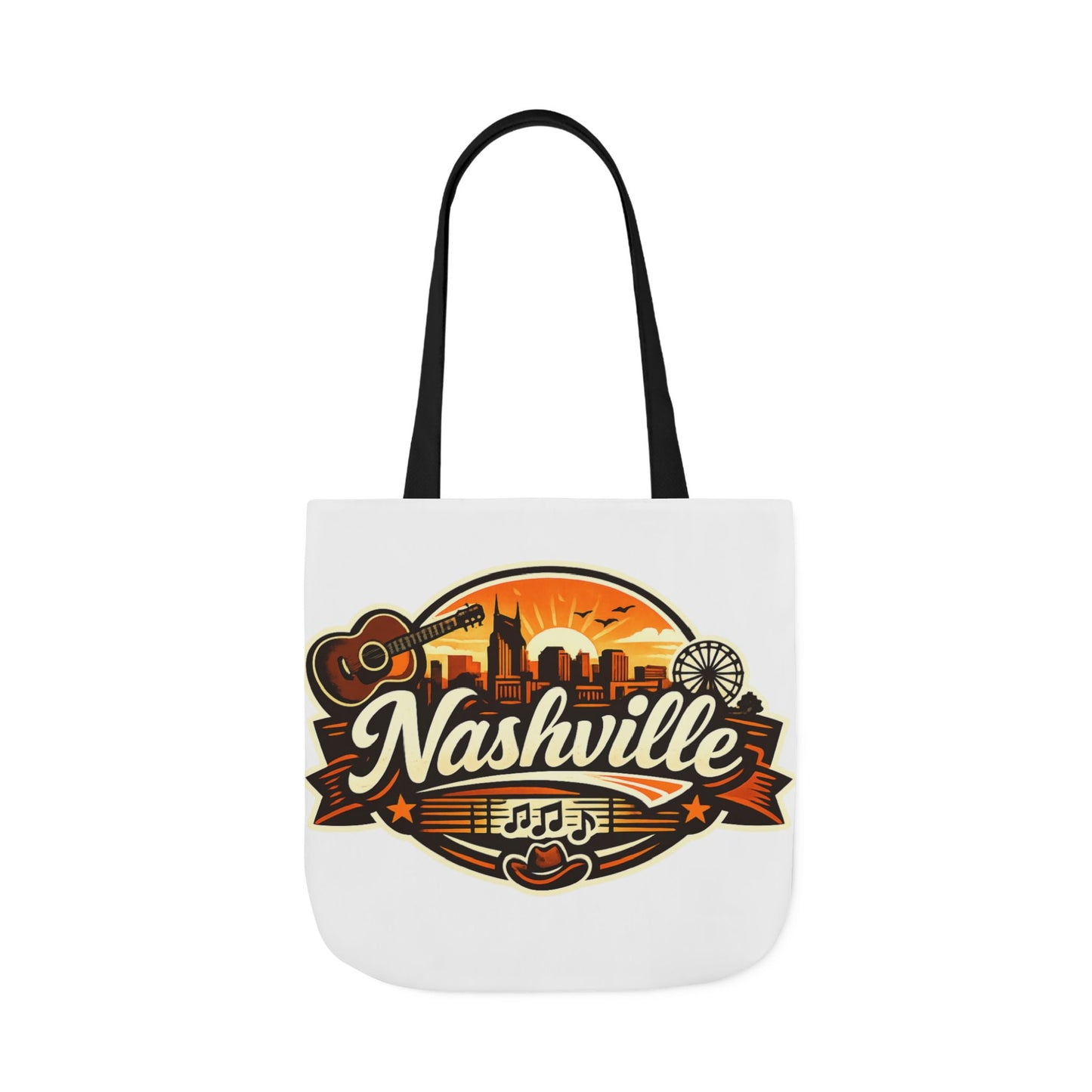 Nashville Sunset Tote Bag — Country Music Skyline Canvas Tote