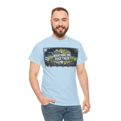 Leeds United T-Shirt — "Marching On Together" Fan Tee (Soccer Supporter Graphic)