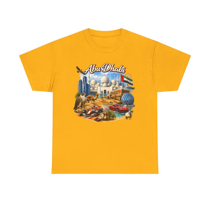 Abu Dhabi Landmark Collage T-Shirt — UAE Travel Souvenir Tee