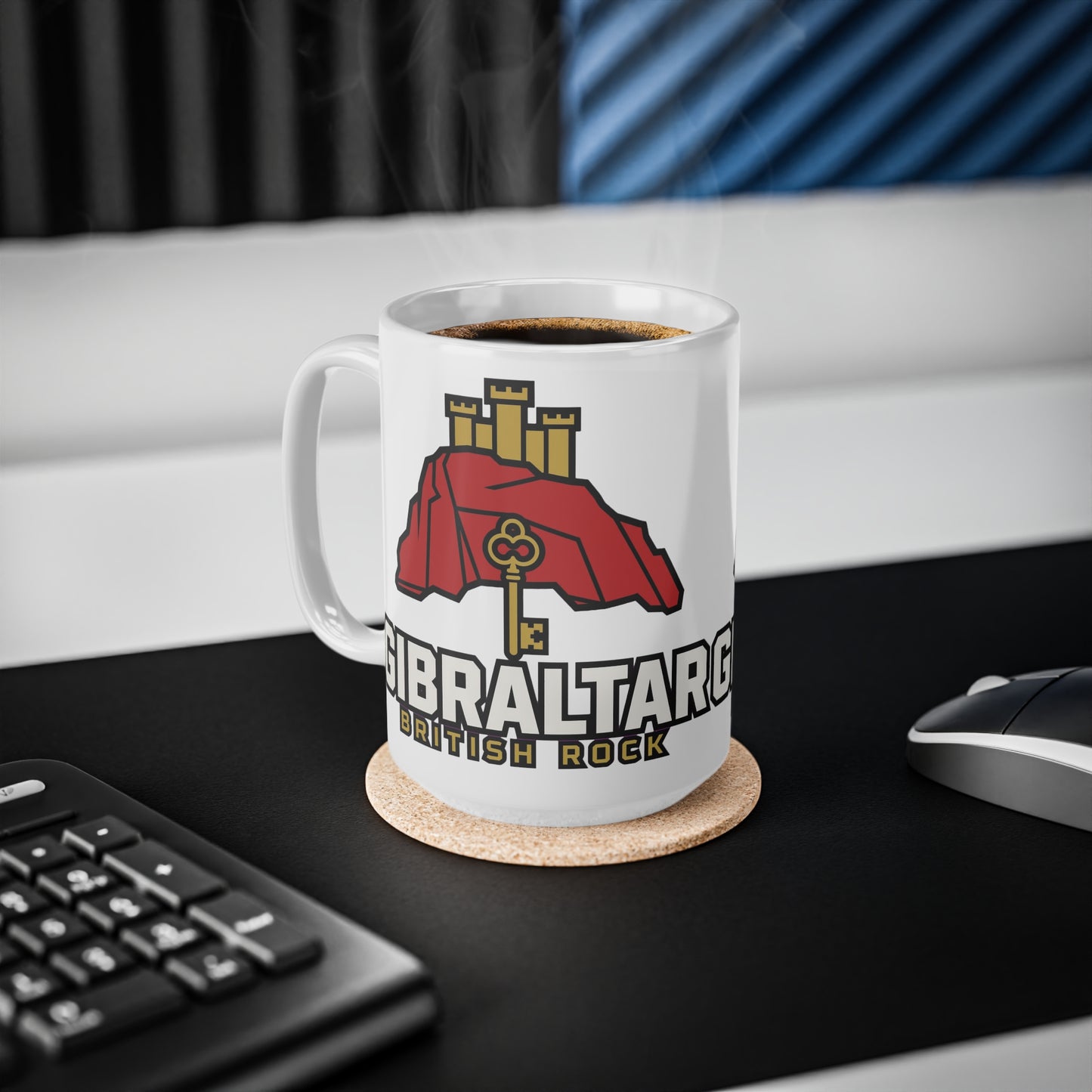 Gibraltar British Rock Ceramic Coffee Cups, 11oz, 15oz