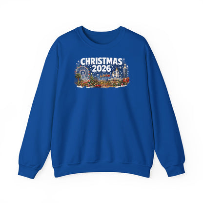 Christmas 2026 Holiday Sweatshirt – Festive Winter Cityscape Crewneck