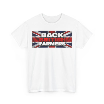 Back British Farmers T-Shirt — Union Jack Support Tee for UK Farmers