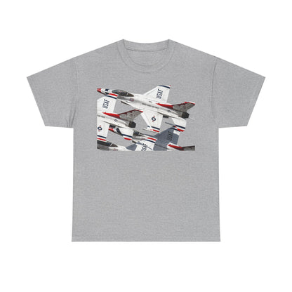 Thunderbirds Jet Formation T‑Shirt — Military Aviation Fighter Jets Tee