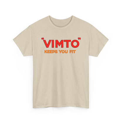 VIMTO "Keeps You Fit" Graphic Tee — Retro Beverage Logo T-Shirt