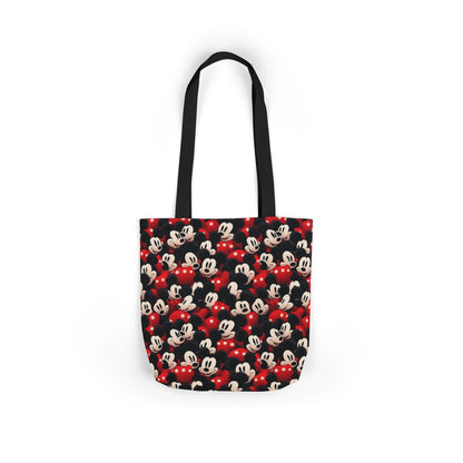 Mickey Mouse Canvas Tote — Retro Cartoon Character Allover Print