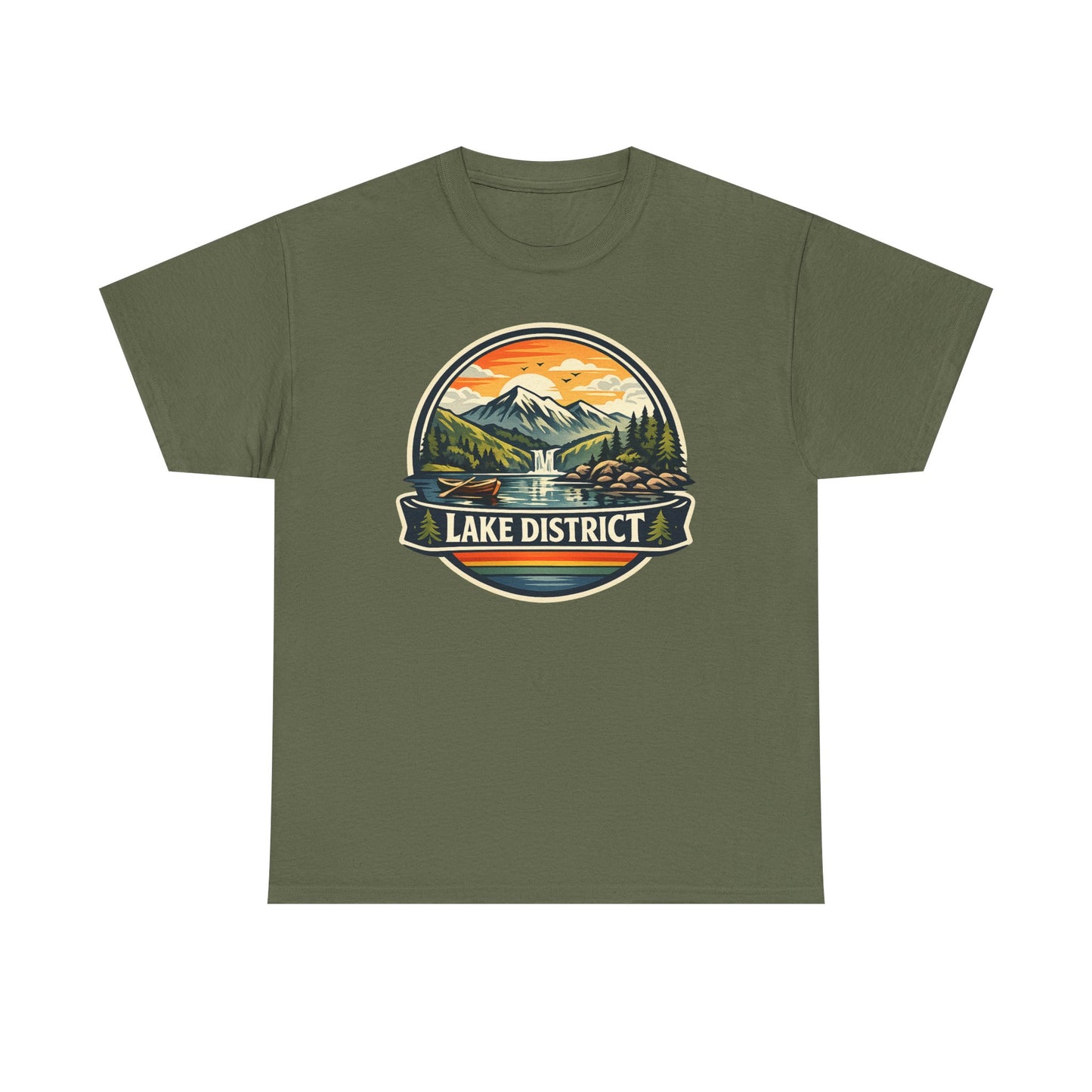 Lake District Graphic Tee — Scenic Mountain & Lake Camping Shirt