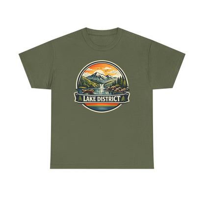 Lake District Graphic Tee — Scenic Mountain & Lake Camping Shirt