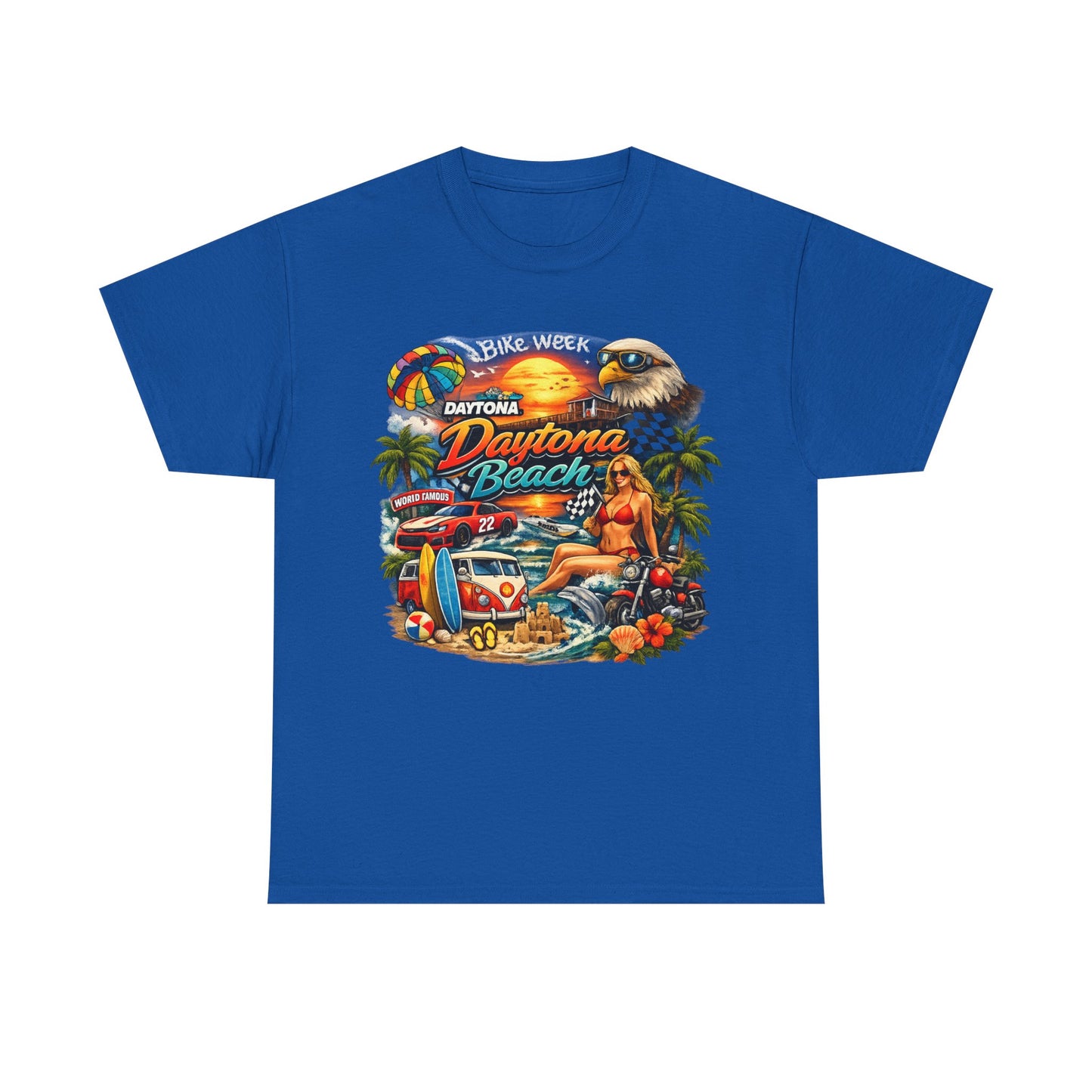 Daytona Beach Vintage Surf T-Shirt — Retro Sunset Palm Beach Tee
