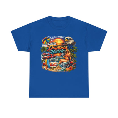 Daytona Beach Vintage Surf T-Shirt — Retro Sunset Palm Beach Tee