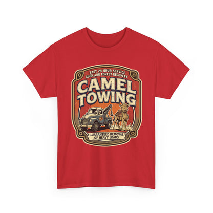 Camel Towing Tee — Vintage Desert Tow Truck Graphic T-Shirt