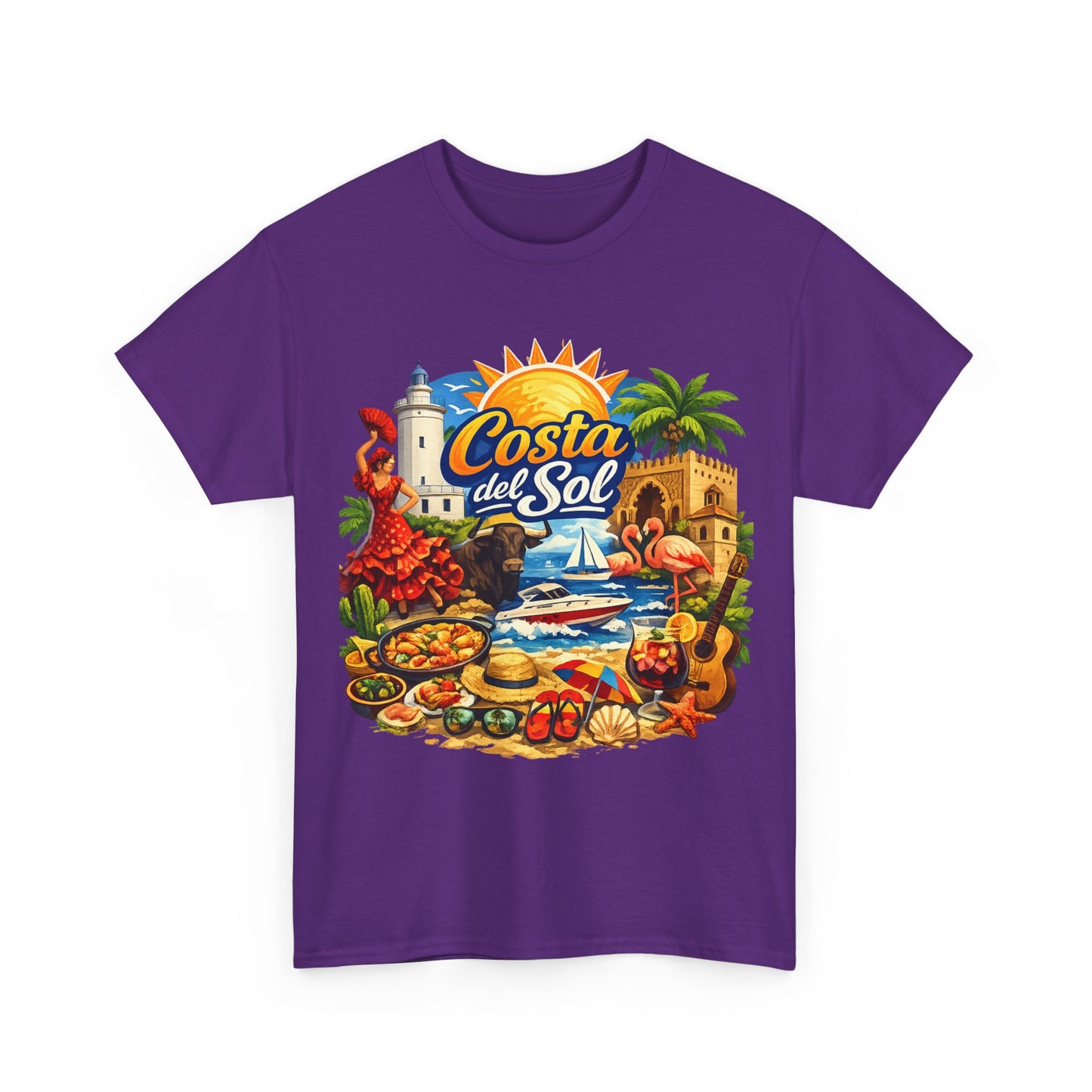 Costa del Sol Beach T-Shirt — Vintage Tropical Vacation Tee