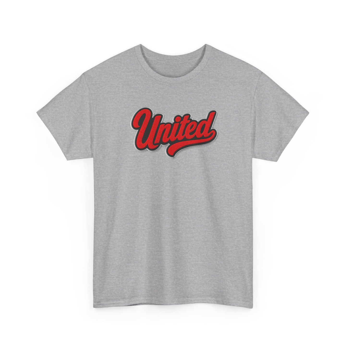 United Retro Script Tee — Vintage Red Logo T‑Shirt
