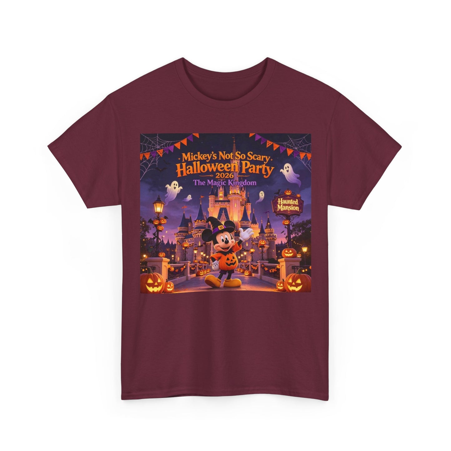 Halloween Mickey T-Shirt — "Not So Scary Halloween Party" Castle Graphic Tee