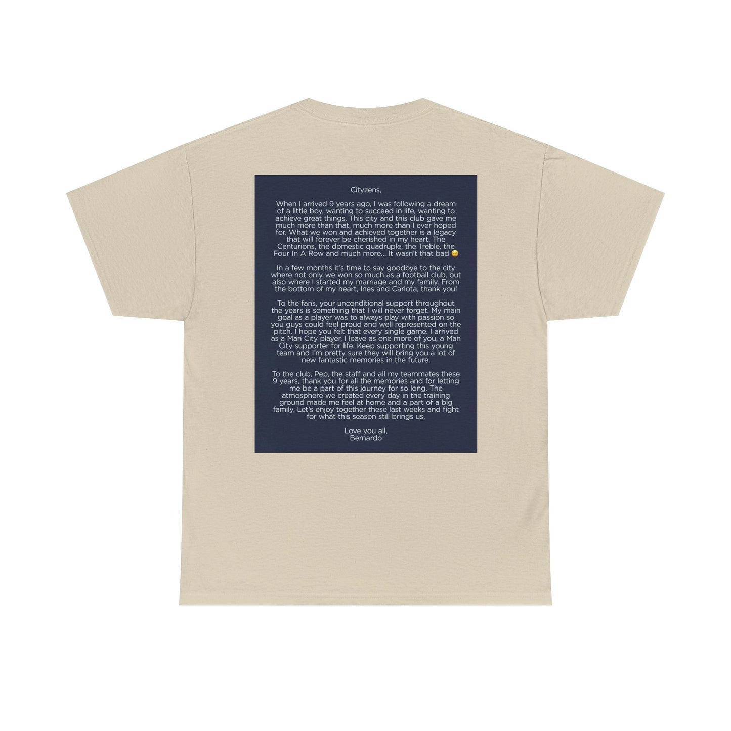 Bernardo Silva Tribute Tee – Inspirational Letter & Celebrating Goal Moment