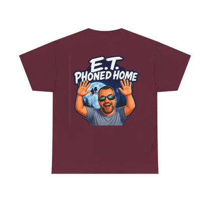 Graphic Tee — "E.T. Phoned Home" Smiling Guy Retro Design