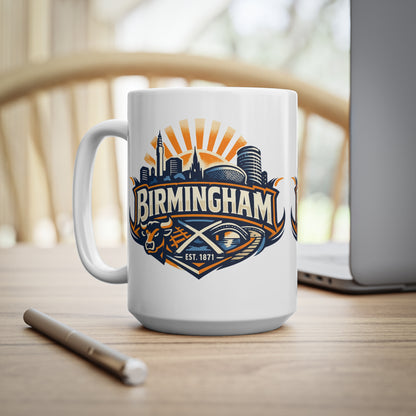 Birmingham Skyline Coffee Mug – City Crest Ceramic Mug (11oz & 15oz)